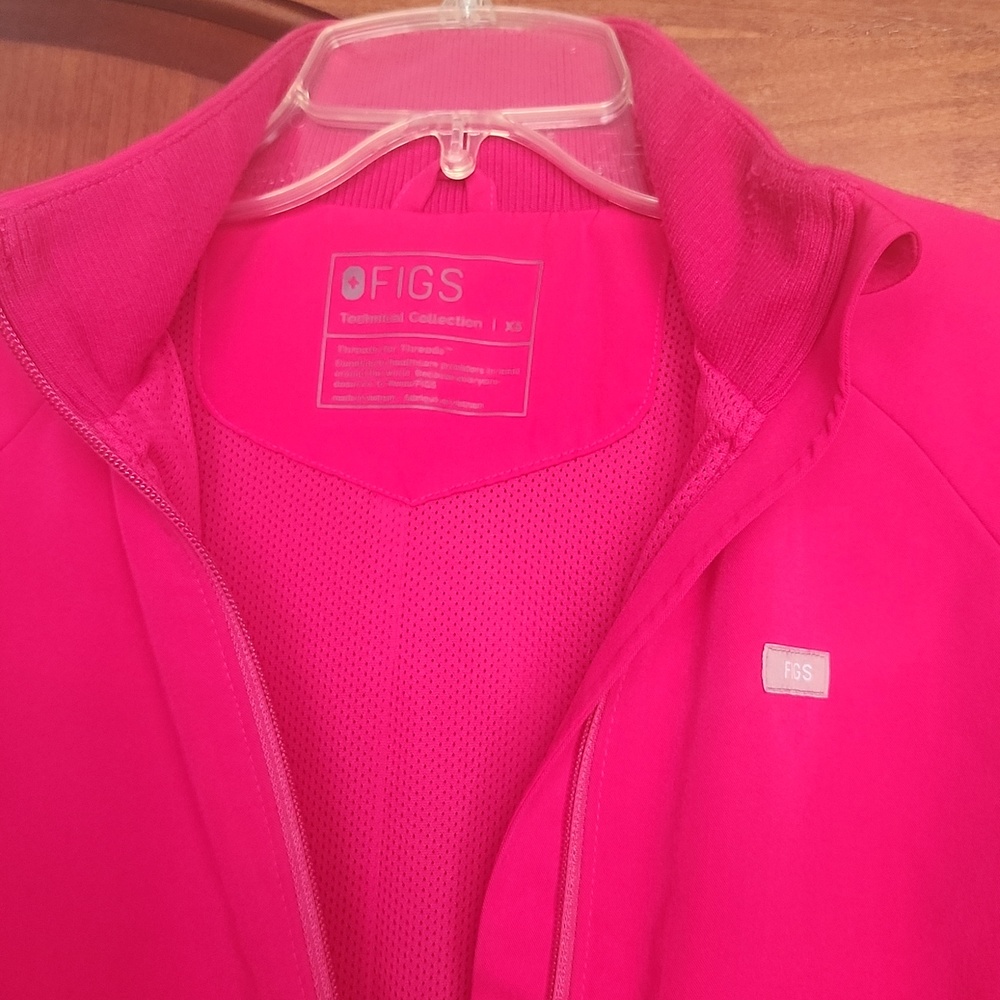 Figs Hot Pink Bomber Jacket - Picture 3 of 6